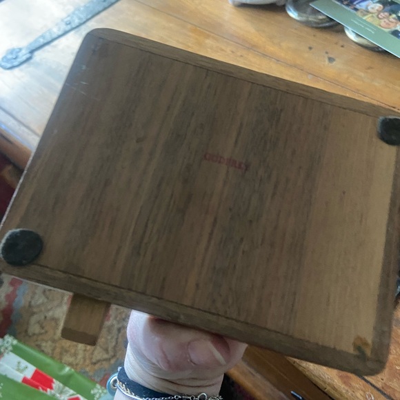 Vintage Godfrey Playing Cards Wood Holder Box with Playing Cards - Picture 4 of 6